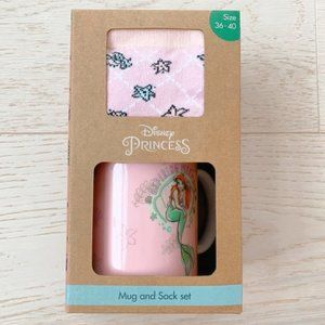 ⭐️ Ariel Disney Princess Mug and Sock Gift Set NWT